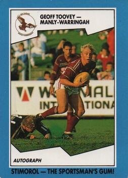 1989 Scanlens #50 Geoff Toovey Front